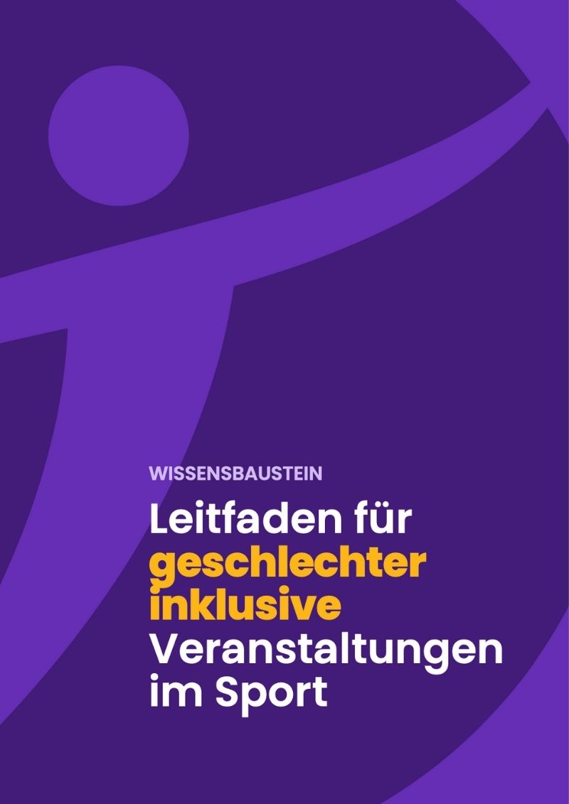 German Cover Of The Leitfaden Für Geschlechterinklusive Veranstaltungen Im Sport